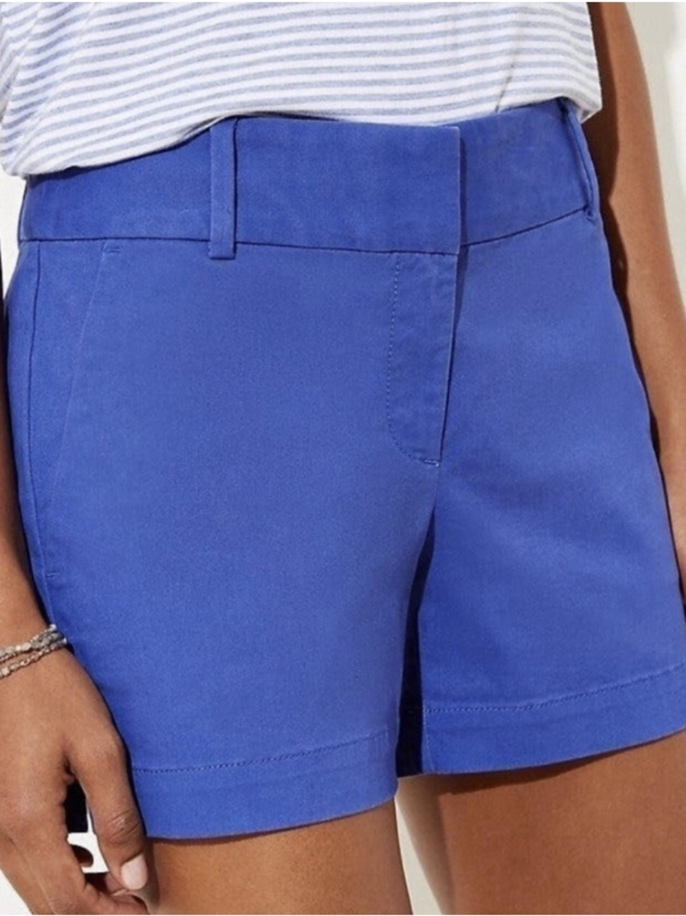 ANN TAYLOR LOFT Riviera Chino Shorts 4” Inseam SIZE 12 $60 EUC KL Royal Blue
